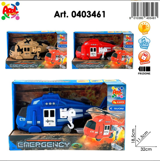 🔵 Elicottero luci e suoni