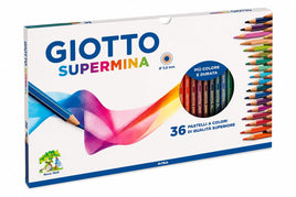 Giotto Supermina – 36 Pastelli Colorati, Mina 3,8 mm
