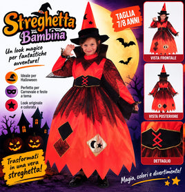 Costume Streghetta Bambina 7-8 anni – Halloween / Carnevale