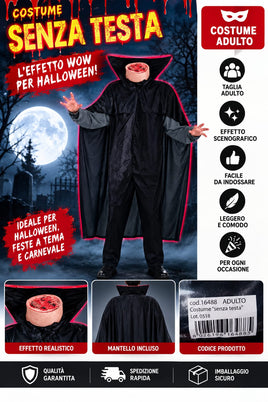 Costume “Senza Testa” Adulto – Halloween