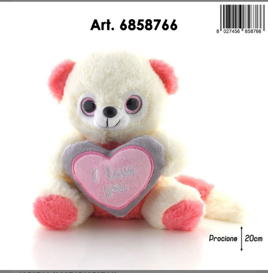 Peluche con Cuore 20 cm