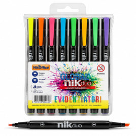 Evidenziatori Duo 8 Colori – Doppia Punta