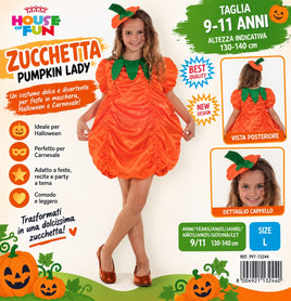 Costume Zucchetta / Pumpkin Lady Bambina 9-11 anni – Halloween e Carnevale