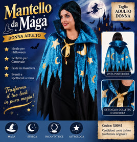 Mantello da Maga / Strega Donna Adulto – Halloween e Carnevale