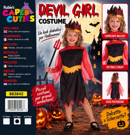 Costume Diavoletta Bambina 5-7 anni – Halloween / Carnevale