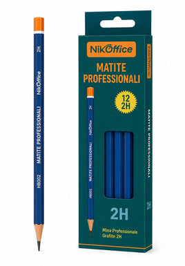 Matite Professionali NikOffice 2H – Confezione da 12