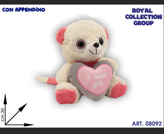 Peluche con Cuore 20 cm