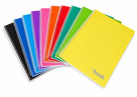 Quaderno Spiralato A5 a Quadretti 4 mm – Colori Assortiti