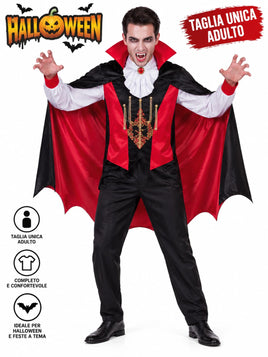 Costume Halloween Vampiro Adulto – Taglia Unica