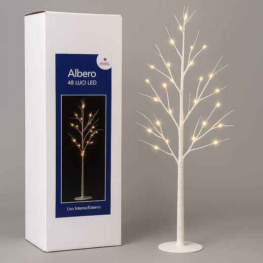 Albero Luminoso Bianco 120 Cm