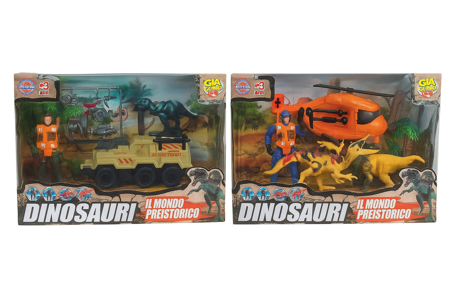 Set giocattolo dinosauri