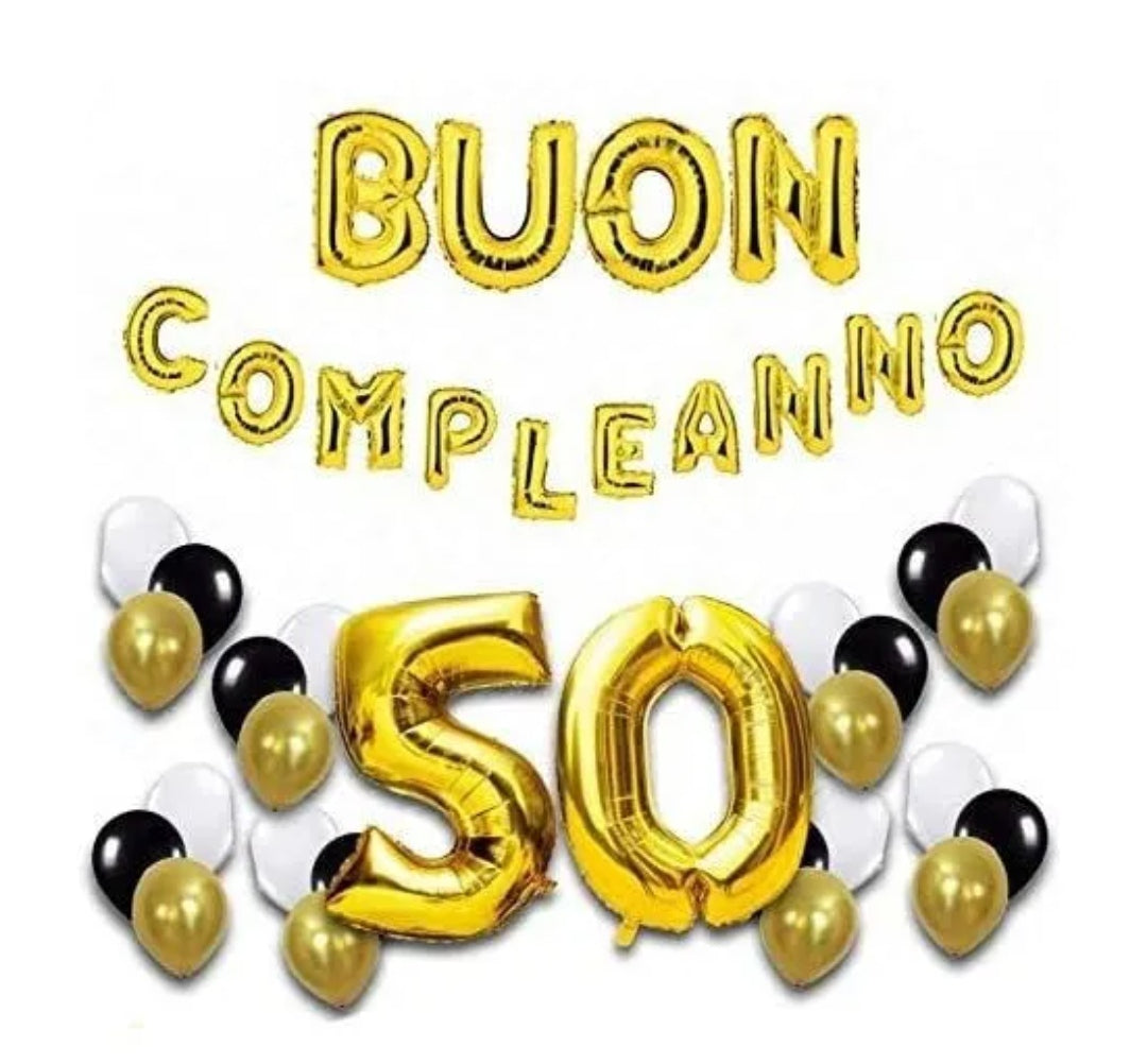 Kit Decorazioni Buon Compleanno 50