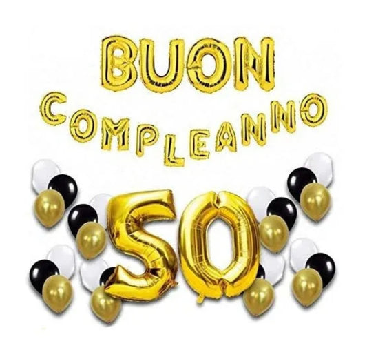Kit Decorazioni Buon Compleanno 50