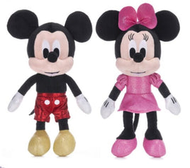 TOPOLINO & MINNIE Sparkle Peluche 30cm -2ass
