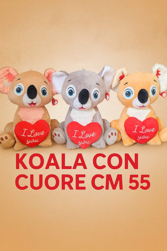 Koala con cuore Cm 55