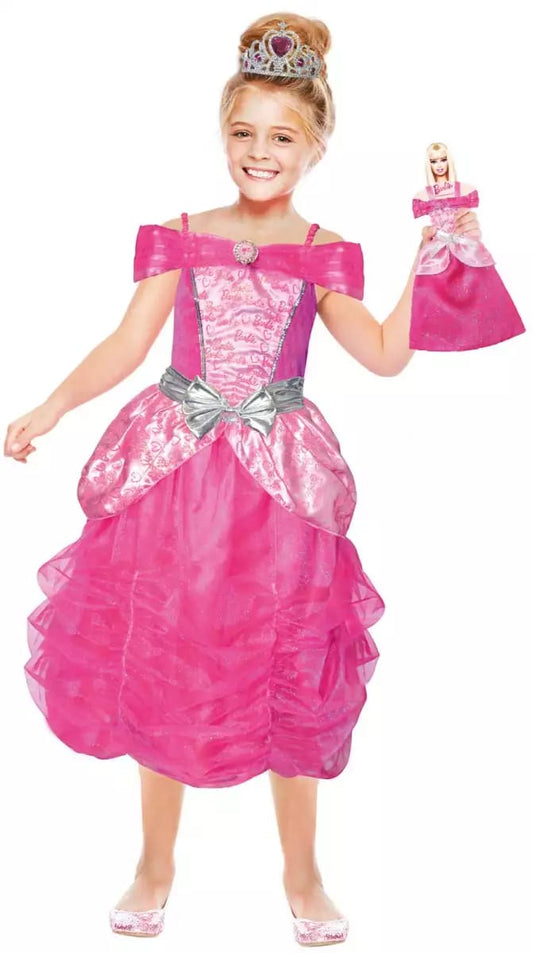 Costume Barbie più costume per Bambola 5/7 Anni