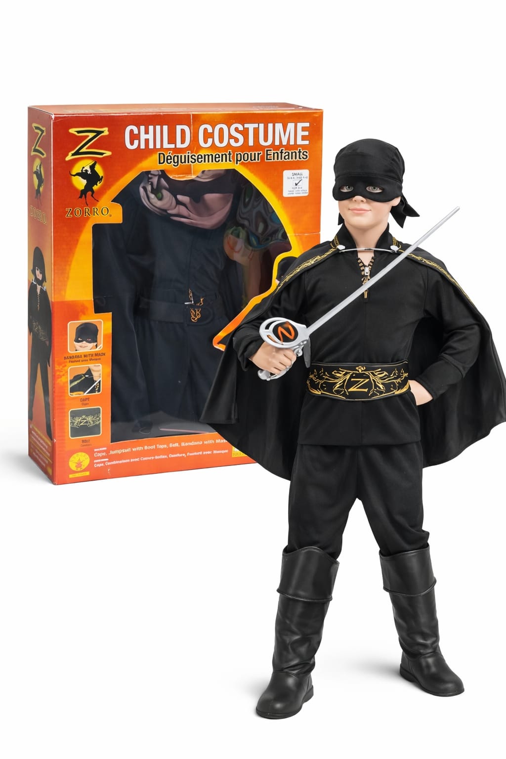Costume in scatola da Zorro Bambino 3/4 Anni