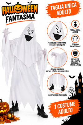Costume Scheletro Halloween Adulto – Taglia Unica