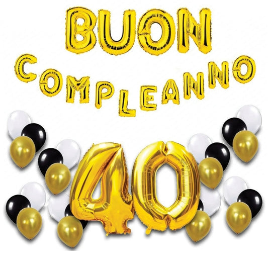 Kit Decorazioni buon compleanno 40 anni