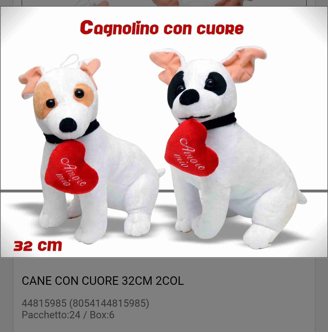 cane con cuore Cm 32