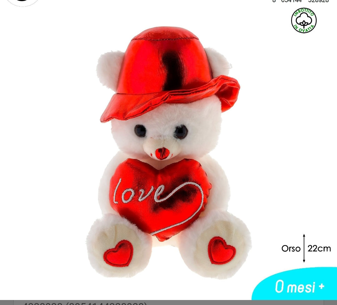 Orso c/cappuccio cm 22